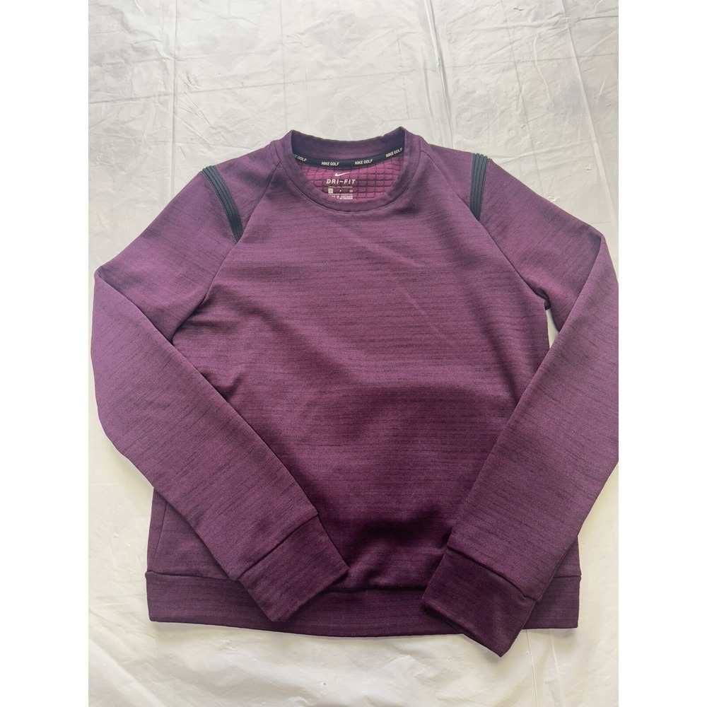 Nike Golf Dri Fit Womens Small Purple Long Sleeve Pullover Sweatshirt